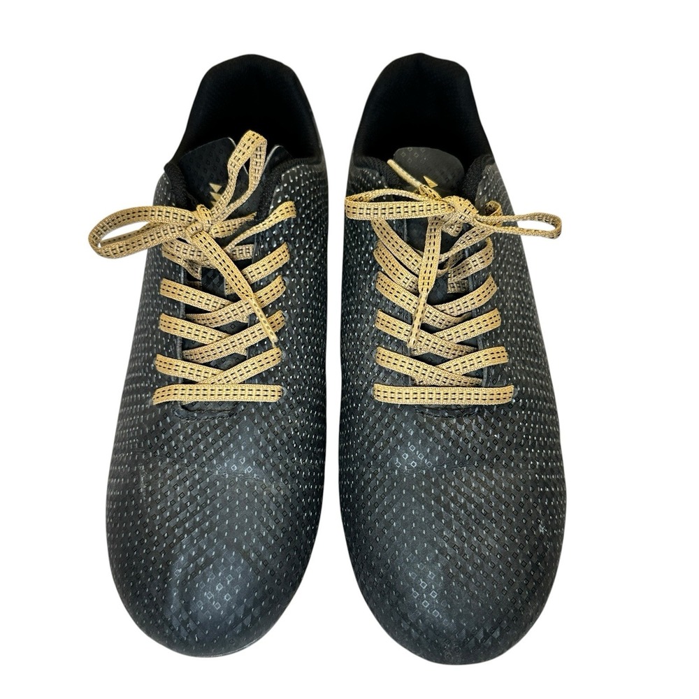 DSG Speed Viper Youth Soccer Cleats Black Gold Size 6 Firm Ground FG Lace Up